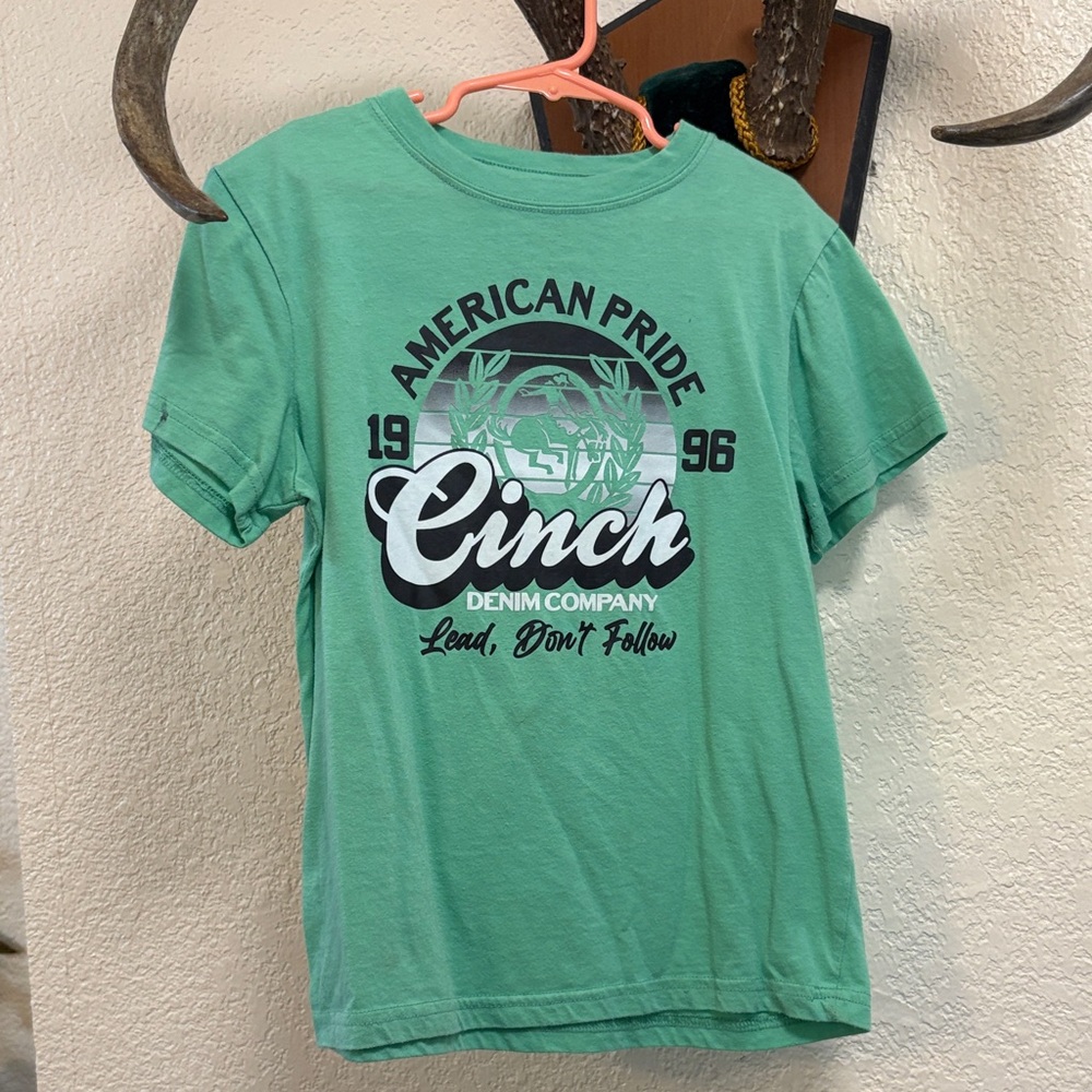 Cinch Kids American Pride Green Tee